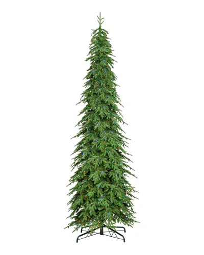 Glitzhome 11ft Pre-lit Pencil Spruce Tree In Green