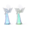 Glitzhome 11"h Christmas Lighted Acrylic Color Changing Angel Figurine Christmas Tabletop Decor In Multi