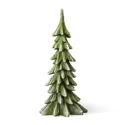 Glitzhome 1.25ft Resin Christmas Tabletop Tree In Green