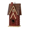 Glitzhome 12in Distressed Wood Bird House In Brown