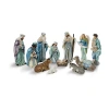 Glitzhome 12pcs Figurine Nativity Set In Blue