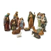 Glitzhome 12pcs Figurine Nativity Set In Brown