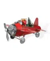 Glitzhome 14 L Christmas Metal Airplane With Gifts Table Decor In Multi