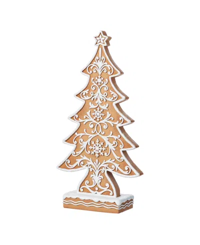 Glitzhome 14.5" Resin Christmas Tree Table Decor In Multi