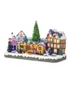 Glitzhome 15.25" Christmas Oversized Resin Lighted Village In Multi
