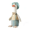 Glitzhome Easter Fabric Boy Duck Figurine In Multi
