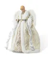 Glitzhome 16 H Polyvinyl Chloride Christmas Elegant Angel Tree Top In Multi