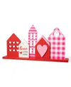 Glitzhome 16" L Valentine's House Wooden Table Decor In Multi