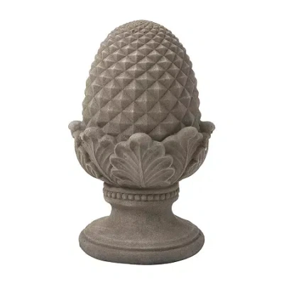 Glitzhome 16.5" Mgo Artichoke Garden Figurine In Gray