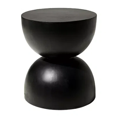 Glitzhome 17.75in Mgo Terrazzo Planter Stands In Black