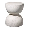 Glitzhome 17.75in Mgo Terrazzo Planter Stands In White