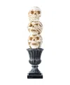 Glitzhome 18" Halloween Resin Stacked Skull Table Decor