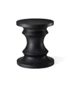 Glitzhome 18.25'' Magnesium Oxide Chess Garden Stool Or Planter Stand Or Accent Table In Black