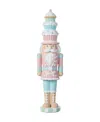 Glitzhome 18.25" Resin Christmas Cupcake Nutcracker Table Decor In Multi