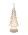 Glitzhome 18.5"h Christmas Lighted Acrylic Rotating Table Tree In Multi