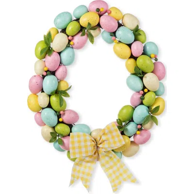 GLITZHOME GLITZHOME 18"D EASTER EGG SHAPED EGGS WREATH