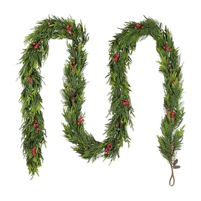 Glitzhome 18ft Dripping Wreath In Green