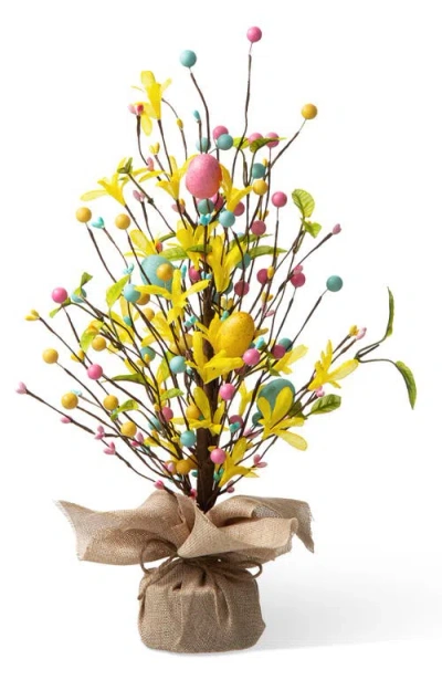 Glitzhome 18"h Easter Egg Table Tree Decor In Multi
