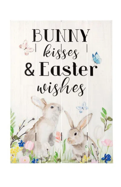 Glitzhome 18"h Easter Wooden Bunny Wall Decor In Multi