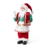 Glitzhome 18"h Faux Fur Christmas Chef Santa Figurine Christmas Figurine In Red