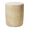 Glitzhome 18in Mgo Textured Planter Stands In White