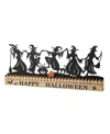 Glitzhome 18"l Halloween Wooden Metal Dancing Witch Silhouette Countdown Table Sign In Multi