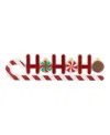 Glitzhome 19" Christmas Wooden Epoxy Hohoho Candy Cane Table Decor In Multi