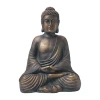 Glitzhome 19" Mgo Meditating Buddha Figurine In Brown