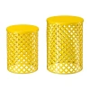 Glitzhome 2-pc. Patio Garden Metal Stool In Yellow