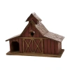 Glitzhome 20.75in Extra-large Barn Bird House In Brown