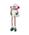 Glitzhome 21" Christmas Fabric Yeti Shelf Sitter In Multi
