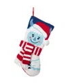 Glitzhome 21" Hooked Yeti Christmas Stocking In Multi