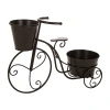 Glitzhome 21.5l Metal Bicycle Planter Stands In Black