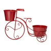 Glitzhome 21.5l Metal Bicycle Planter Stands In Red