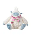 Glitzhome 21.75" Christmas Fabric Yeti Shelf Sitter In Multi