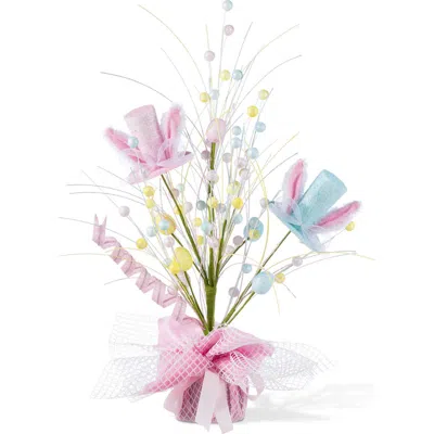 Glitzhome 21"h Easter Glitter Egg & Top Hat Table Tree In Multi