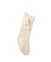 Glitzhome 22" Knitted Christmas Stocking With Pompon Tassel In Multi