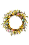 Glitzhome 22"d Easter Egg Wreath In Multi