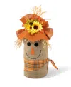 Glitzhome 23.25" H Fall Linen Scarecrow Doorstop Porch Decor In Multi