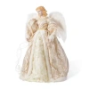 Glitzhome 24" H Faux Fur & Pvc Christmas Elegant Angel Tree Topper Christmas Figurine In Multi