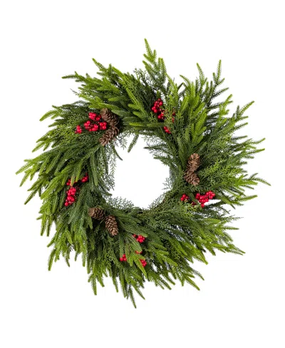 Glitzhome 24" Polyethylene Christmas Dripping Wreath In Multi