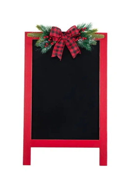 Glitzhome 24"h Christmas Wooden Easel Porch Decor In Multi