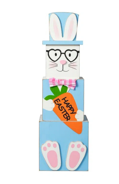 Glitzhome 24"h Double Sided Wooden Porch Decor Easter And July 4th In Multi