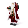 Glitzhome 24"h Faux Fur Christmas Traditional Santa Christmas Figurine In Red