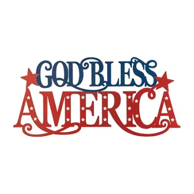 Glitzhome 24"l Patriotic Metal Wall Decor Swag In Blue