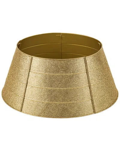 Glitzhome 25in Metal Glitter Tree Collar In Gold