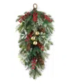 Glitzhome 26" H Berry, Pinecone And Bell Teardrop In Multi