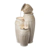Glitzhome 27.25h Ceramic Pot Outdoor Fountains In Sand
