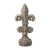 Glitzhome 27.25"h Mgo Fleur De Lis Garden Figurine In Gray