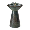 Glitzhome 27.5" Turquoise Ceramic Outdoor Fountains In Blue
